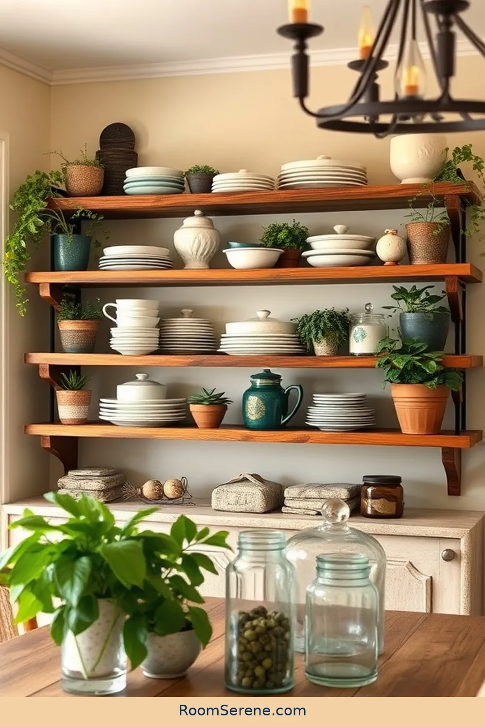 18 Creative Storage Solutions for Dining Rooms Using Recycled Wood 2 Rustic Wooden Shelves for 18 Creative Storage Solutions for Dining Rooms Using Recycled Wood