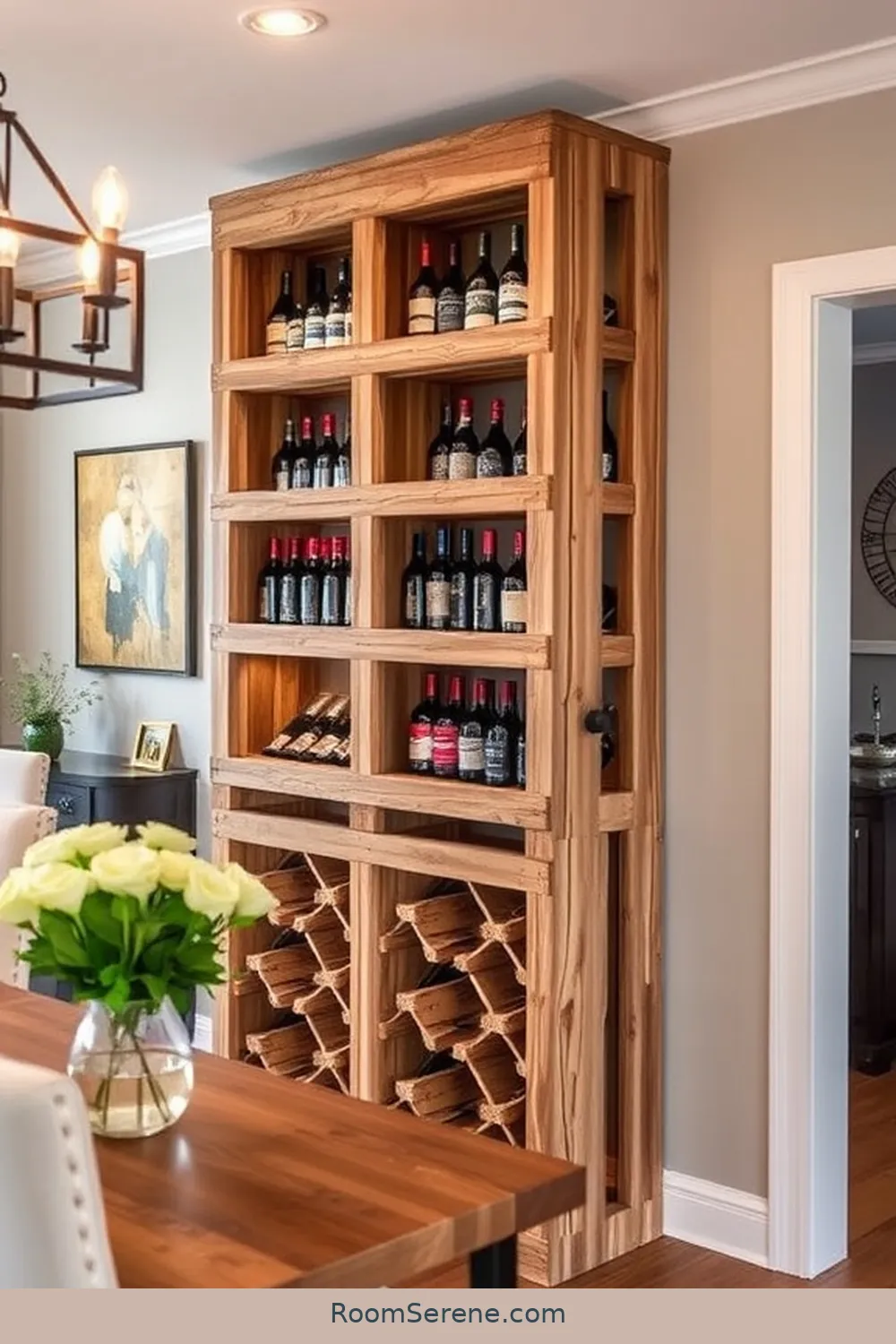 18 Creative Storage Solutions for Dining Rooms Using Recycled Wood 5 Upcycled Pallet Wine Racks for 18 Creative Storage Solutions for Dining Rooms Using Recycled Wood