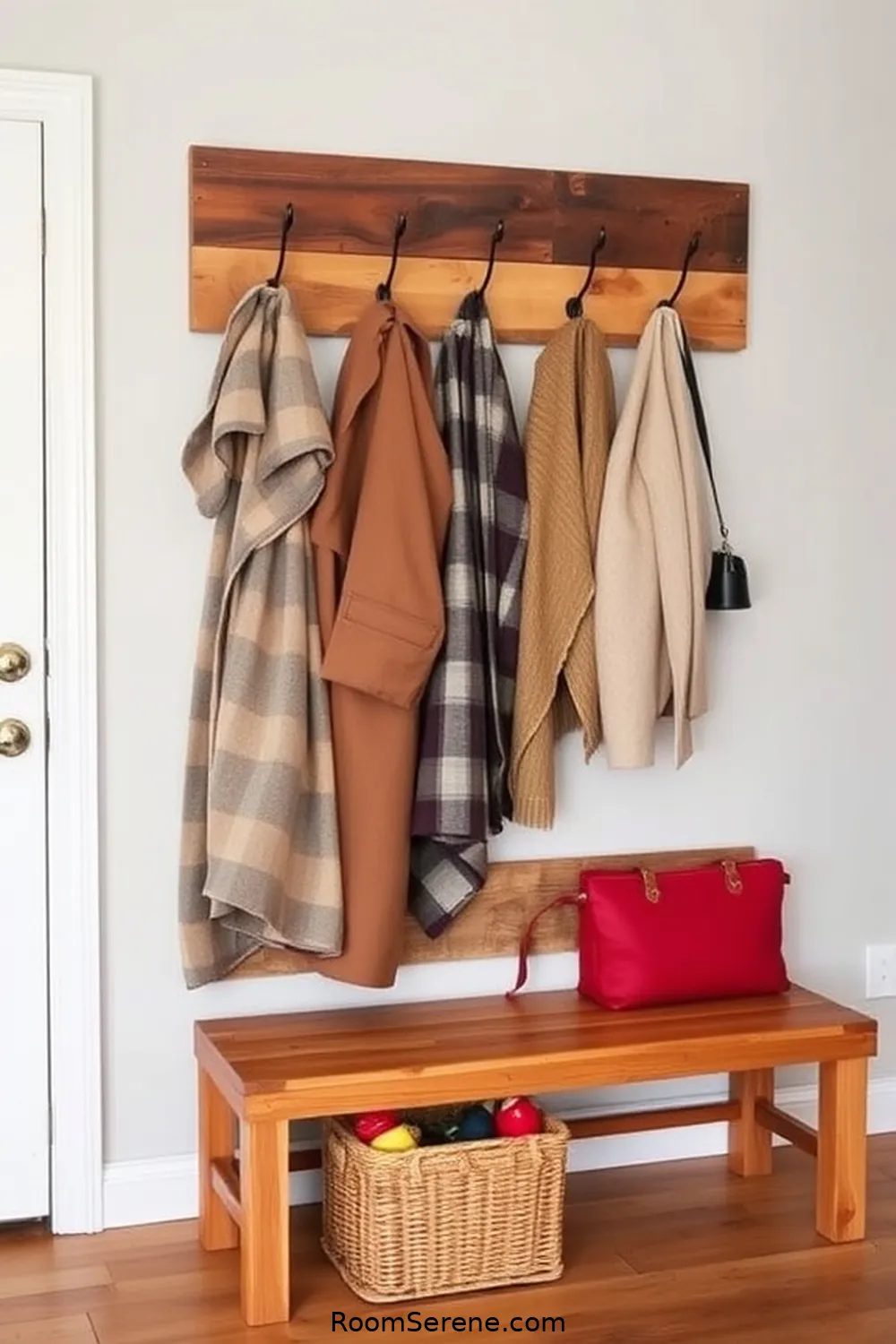 Pallet Coat Rack for 18 Creative Storage Solutions for Entryway Using Reclaimed Materials