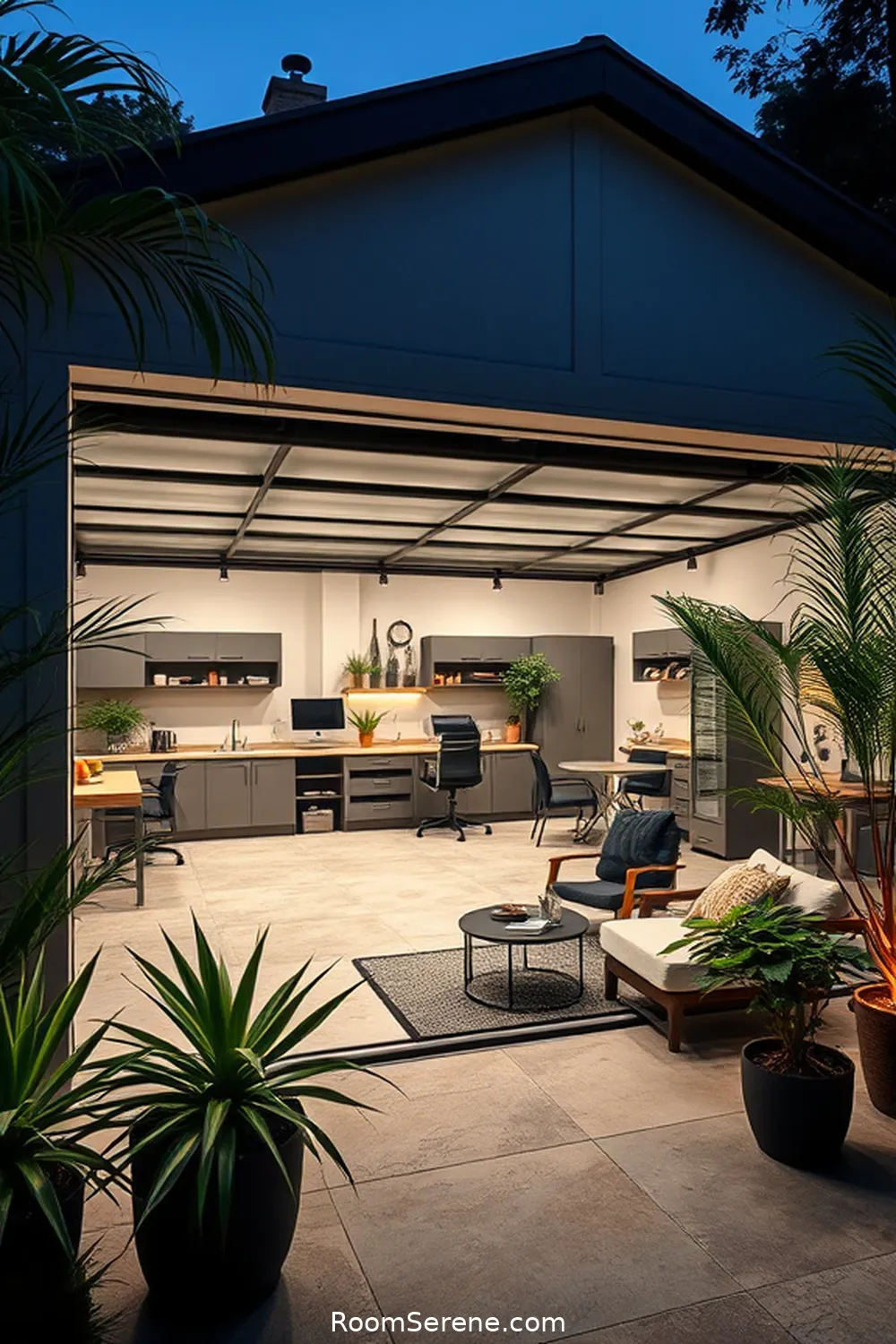 Retractable Glass Panels for Open-Air Flexibility for 18 Innovative Ideas for Multi Use Garage Spaces Using Glass