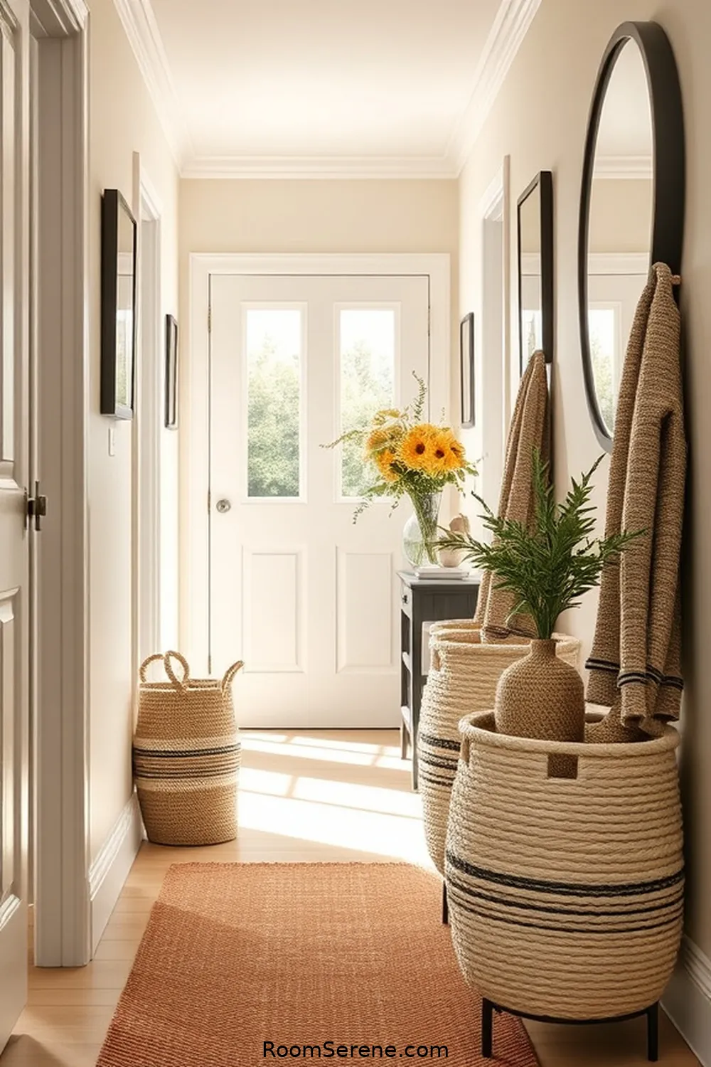 18 Natural Fiber Solutions for Hallway Organization 16 Cotton Rope Baskets for 18 Natural Fiber Solutions for Hallway Organization