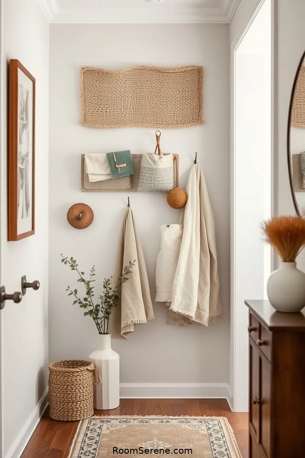 18 Natural Fiber Solutions for Hallway Organization 11 Linen Wall Organizers for 18 Natural Fiber Solutions for Hallway Organization