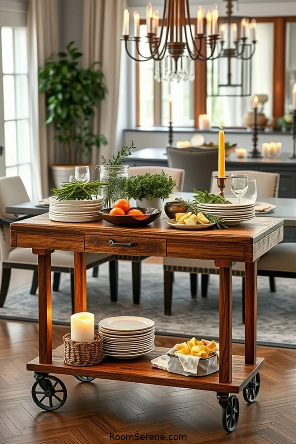 18 Smart Home Features Using Recycled Wood to Enhance Your Dining Room 6 Smart Reclaimed Wood Serving Carts for 18 Smart Home Features Using Recycled Wood to Enhance Your Dining Room