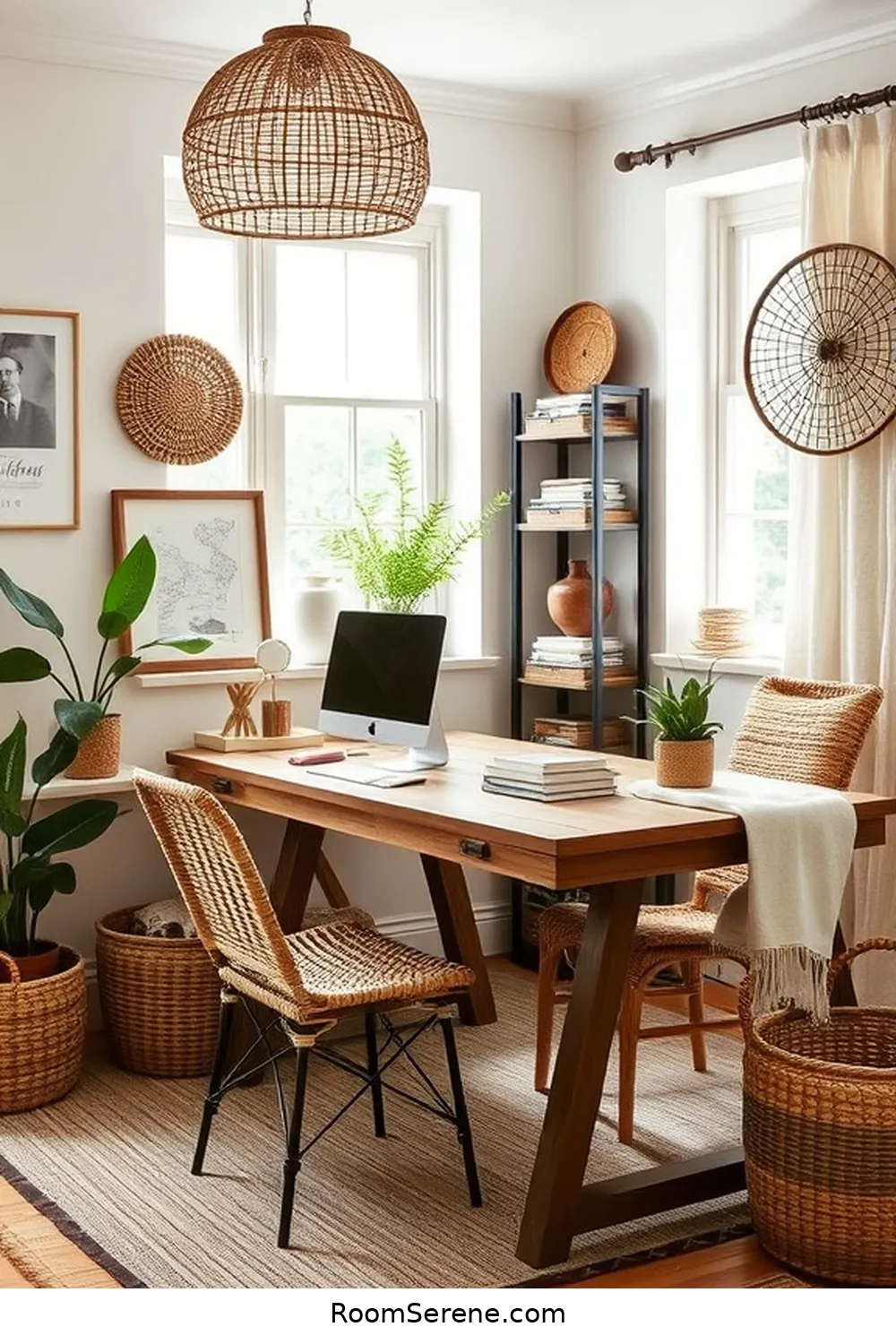 Recycled Material Decor for 18 Smart Home Features for Your Home Office Using Natural Fibers