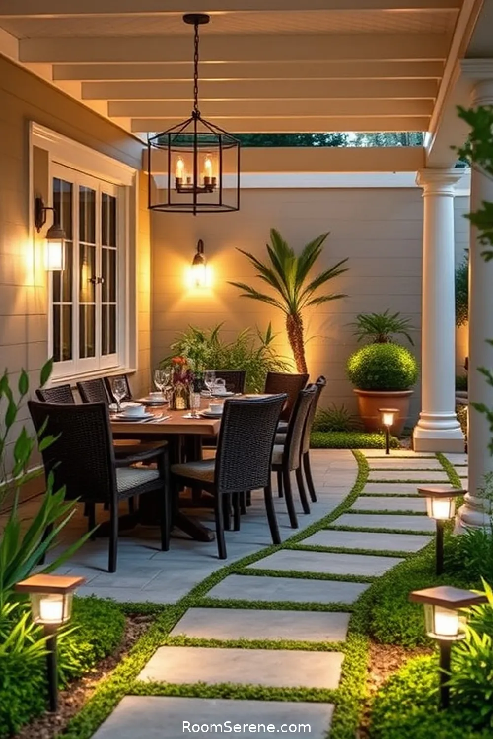 Use Motion Sensor Solar Lights for Safety for 18 Smart Ways for Dining Room Organization Using Solar-Powered Lights