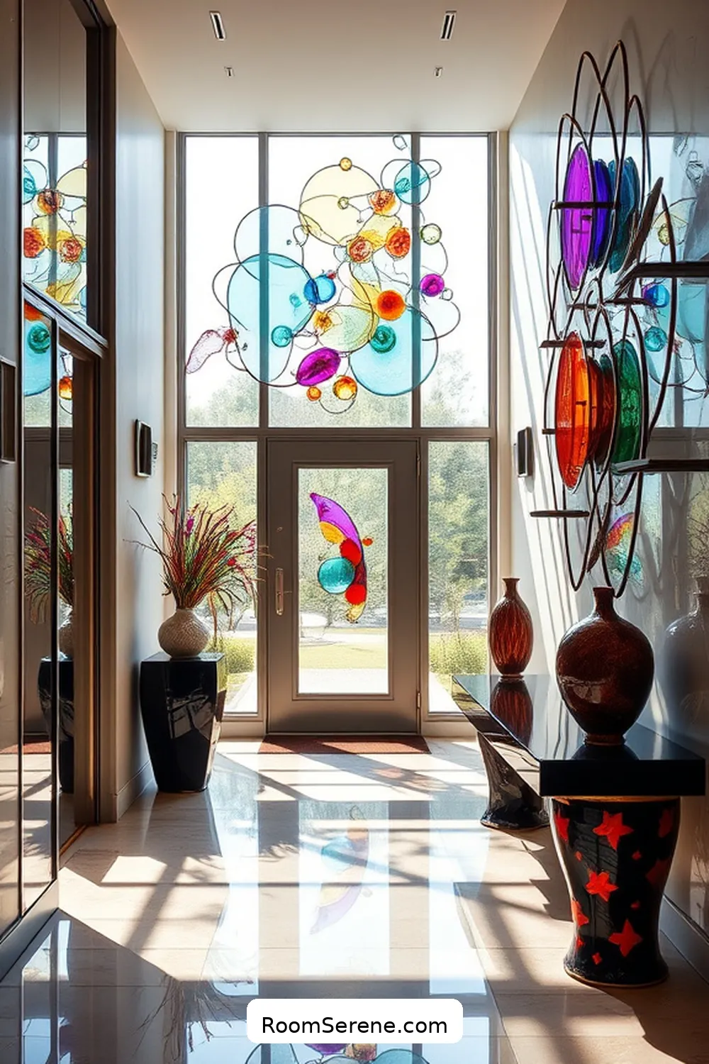 18 Stylish Ways for Entryway Organization Using Glass 18 Artful Glass Wall Decor for 18 Stylish Ways for Entryway Organization Using Glass