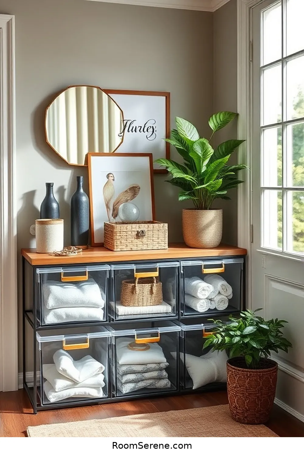 18 Stylish Ways for Entryway Organization Using Glass 3 Clear Glass Storage Bins for 18 Stylish Ways for Entryway Organization Using Glass