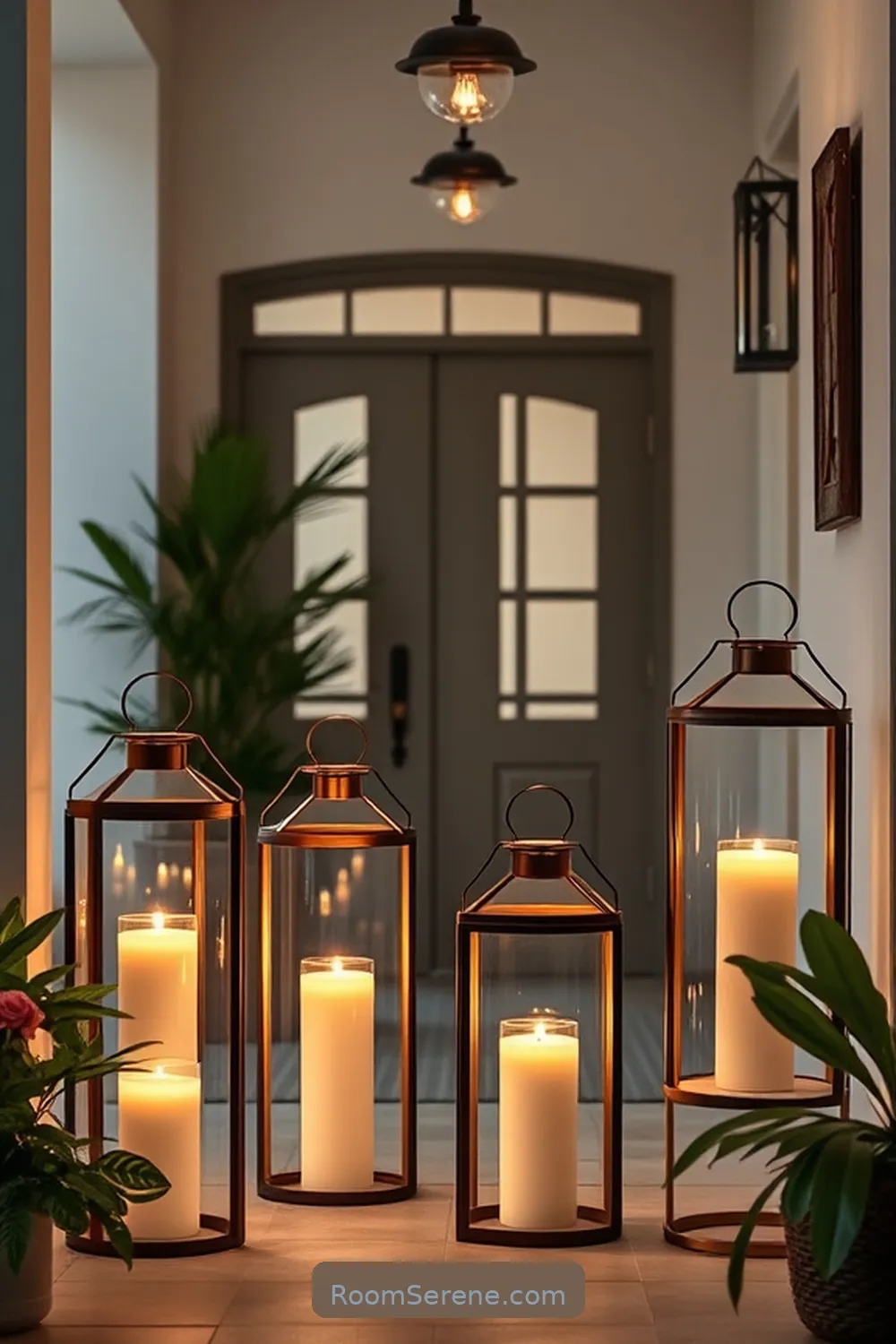 18 Stylish Ways for Entryway Organization Using Glass 7 Glass Lanterns for Ambiance for 18 Stylish Ways for Entryway Organization Using Glass