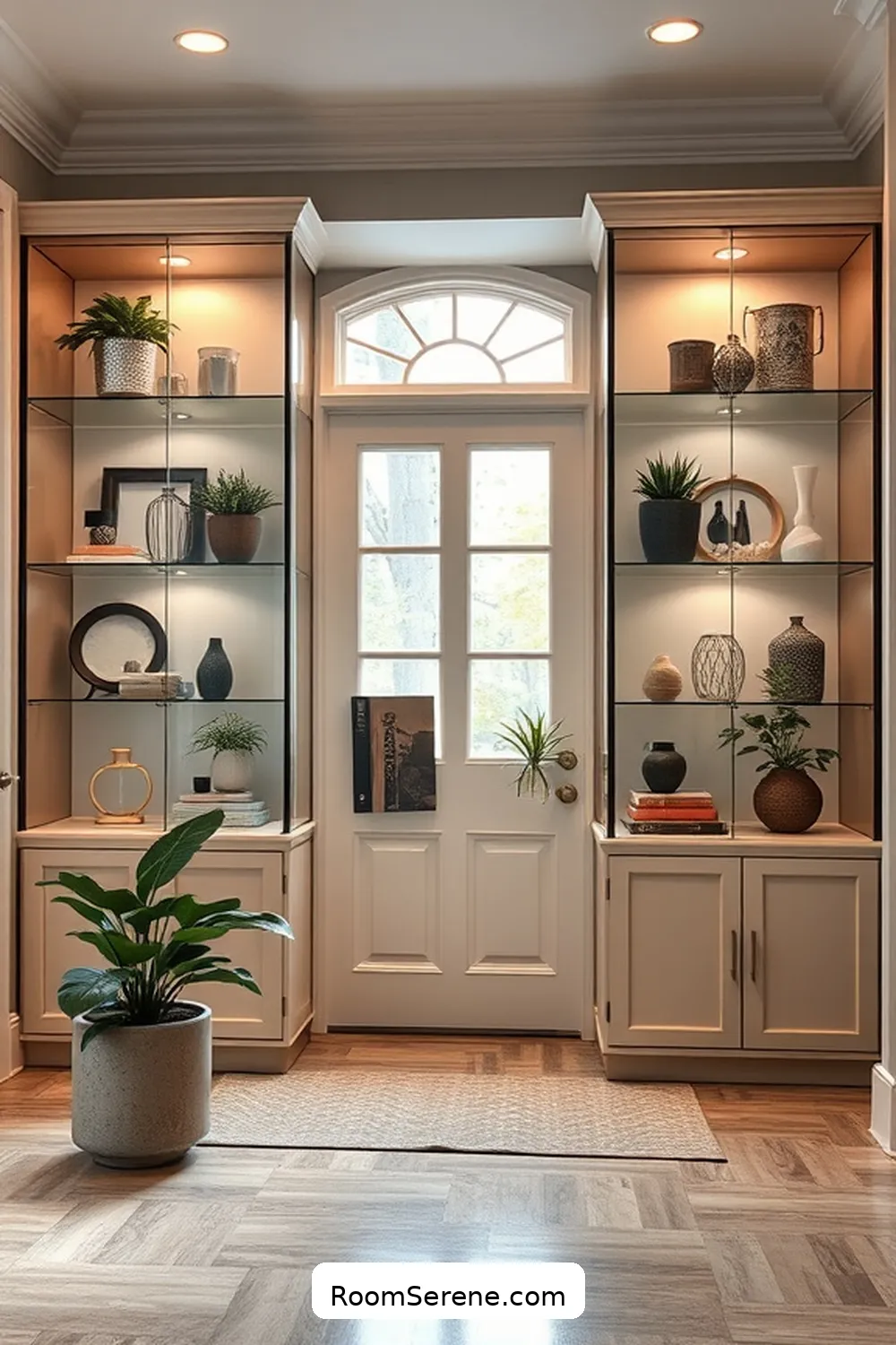 18 Stylish Ways for Entryway Organization Using Glass 12 Stylish Glass Front Cabinets for 18 Stylish Ways for Entryway Organization Using Glass