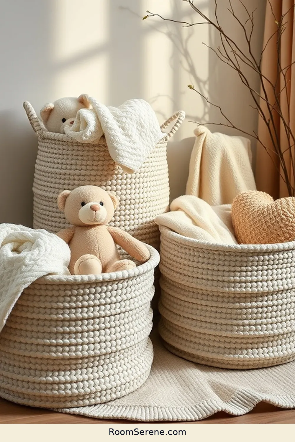 18 Ways to Achieve Comfort and Coziness in Your Nursery Using Organic Cotton 12 Durable Organic Cotton Storage Baskets for 18 Ways to Achieve Comfort and Coziness in Your Nursery Using Organic Cotton