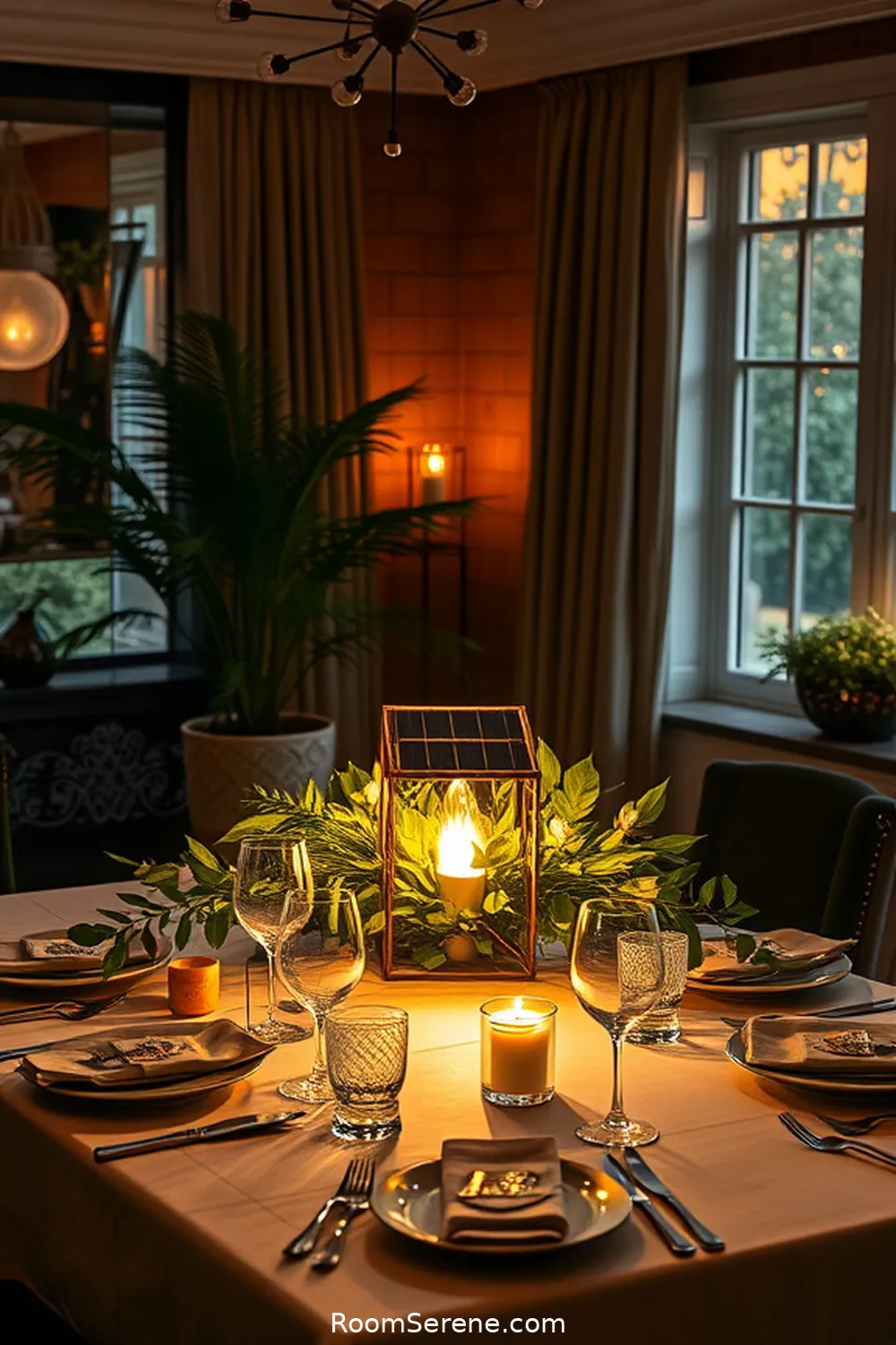 18 Ways to Boost Energy Efficiency in Your Dining Room Using Solar-Powered Lights 9 Create a Solar-Powered Centerpiece for 18 Ways to Boost Energy Efficiency in Your Dining Room Using Solar-Powered Lights