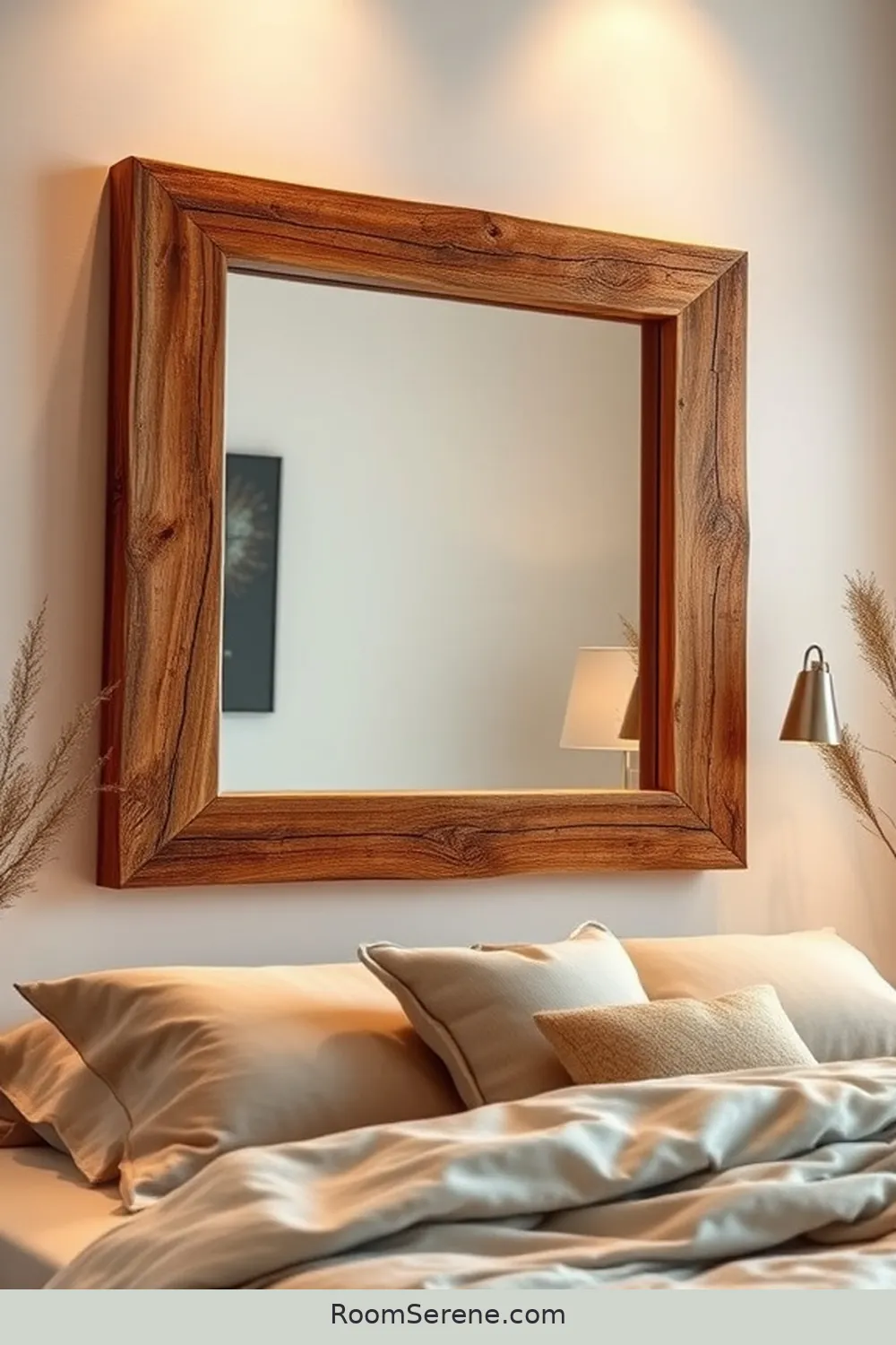 18 Ways to Create Comfort and Coziness in Your Bedroom Using Recycled Wood 17 Craft a Wooden Mirror Frame for 18 Ways to Create Comfort and Coziness in Your Bedroom Using Recycled Wood