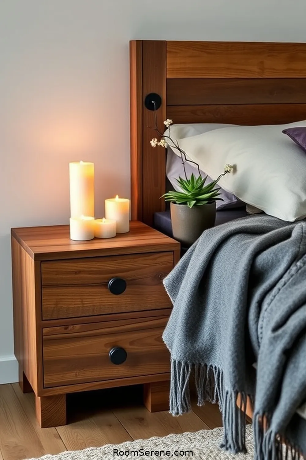 18 Ways to Create Comfort and Coziness in Your Bedroom Using Recycled Wood 3 Create a Rustic Nightstand for 18 Ways to Create Comfort and Coziness in Your Bedroom Using Recycled Wood