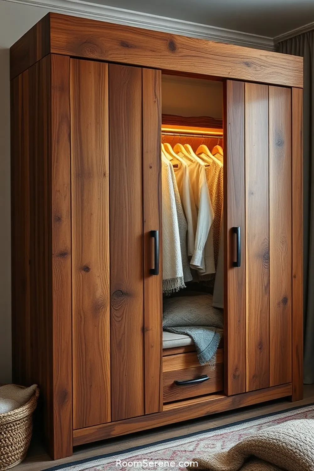 18 Ways to Create Comfort and Coziness in Your Bedroom Using Recycled Wood 14 Design a Reclaimed Wood Wardrobe for 18 Ways to Create Comfort and Coziness in Your Bedroom Using Recycled Wood