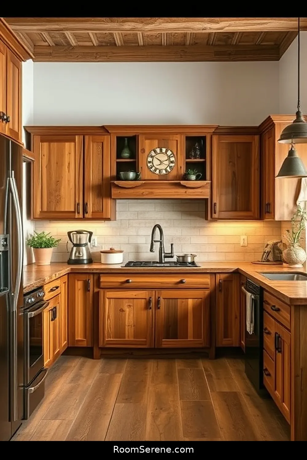 18 Ways to Create Comfort and Coziness in Your Kitchen Using Recycled Wood 2 Reclaimed Wood Cabinets for 18 Ways to Create Comfort and Coziness in Your Kitchen Using Recycled Wood