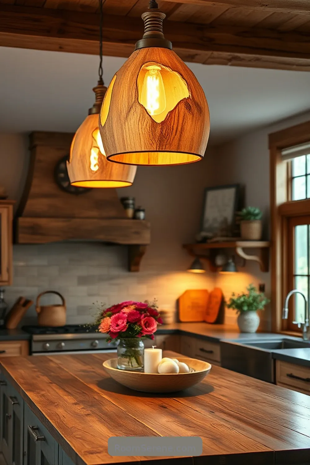 18 Ways to Create Comfort and Coziness in Your Kitchen Using Recycled Wood 16 Unique Wood Light Fixtures for 18 Ways to Create Comfort and Coziness in Your Kitchen Using Recycled Wood