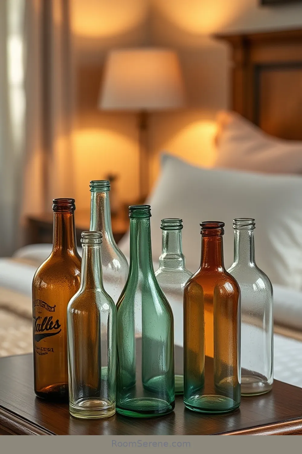 18 Ways to Use Glass for Comfort and Coziness in Your Bedroom 17 Vintage Glass Bottles as Unique Decor for 18 Ways to Use Glass for Comfort and Coziness in Your Bedroom