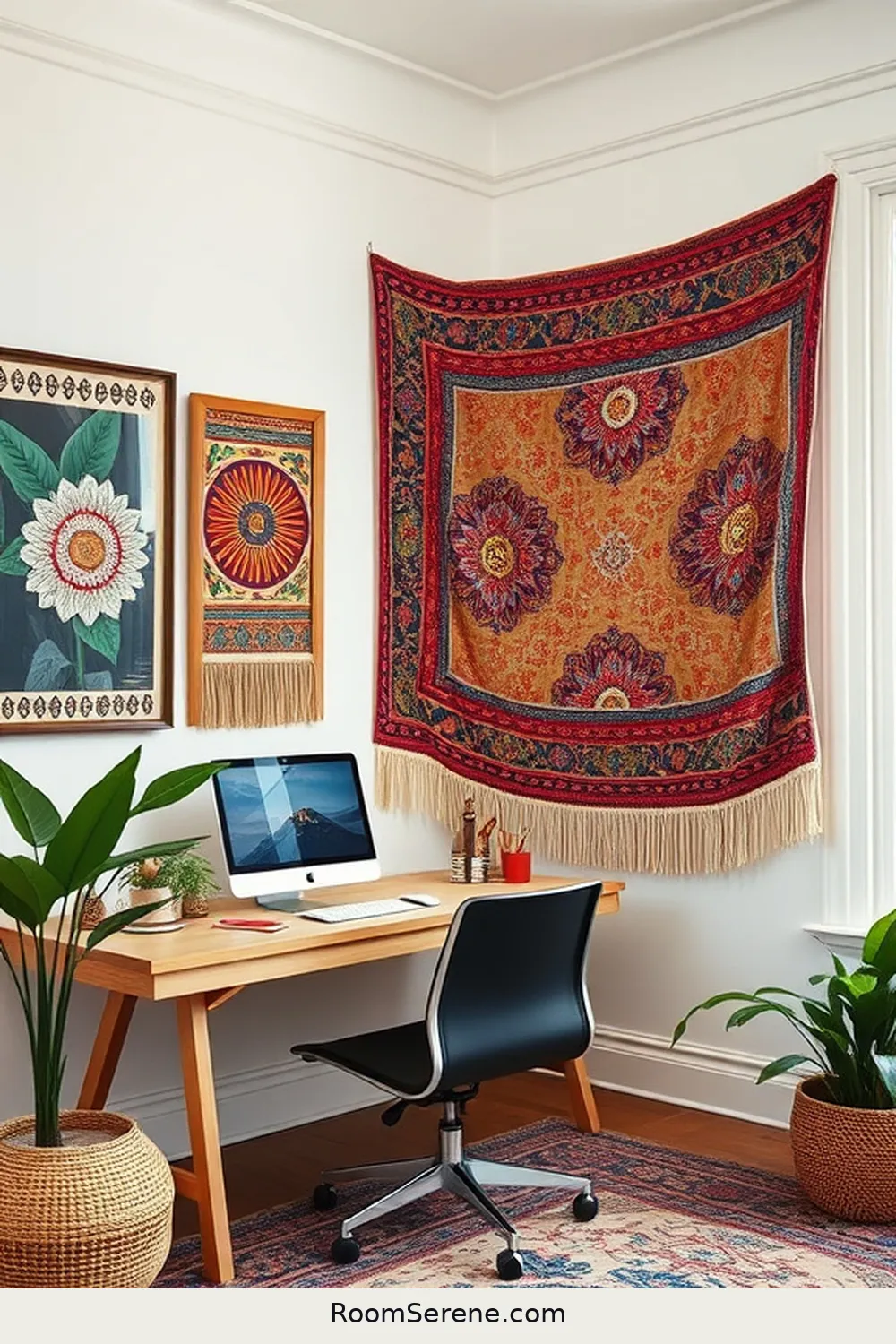 18 Ways to Use Organic Cotton in Your Home Office Design 6 Organic Cotton Wall Art and Tapestries for 18 Ways to Use Organic Cotton in Your Home Office Design