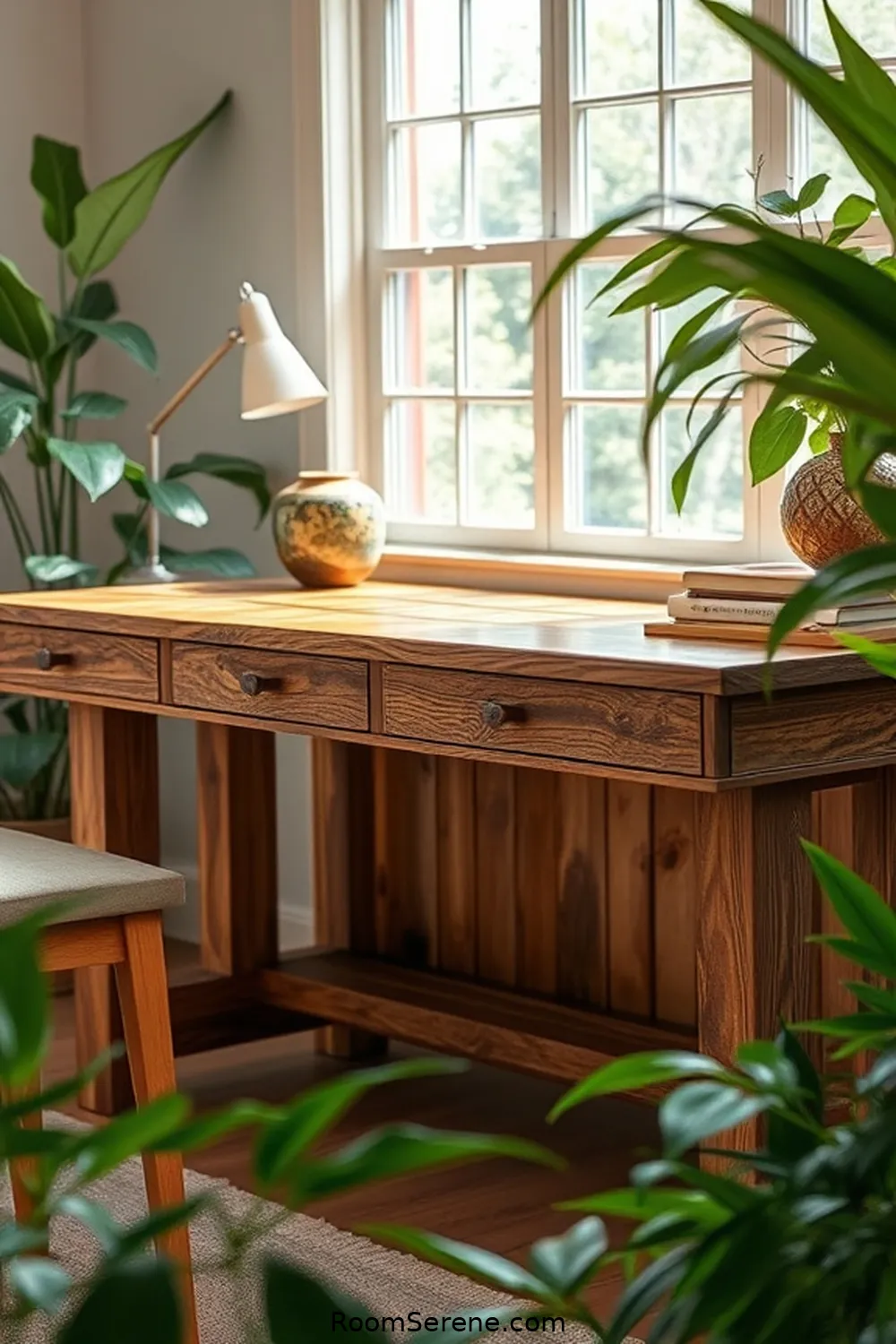 19 Creative Designs for Dining Room Workspaces Using Recycled Wood 11 Repurposed Barn Wood Desk for 19 Creative Designs for Dining Room Workspaces Using Recycled Wood