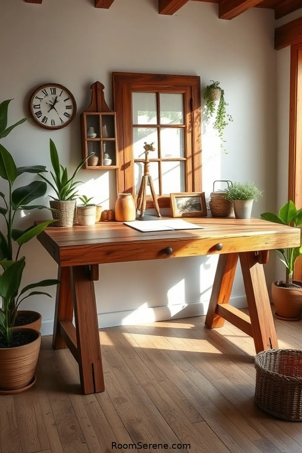 19 Creative Designs for Dining Room Workspaces Using Recycled Wood 2 Rustic Farm Table Desk for 19 Creative Designs for Dining Room Workspaces Using Recycled Wood