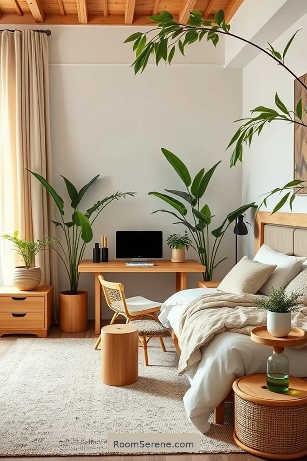 19 Inspiring Ways to Use Natural Fibers in Bedroom Workspace Design 7 Integrate Bamboo Furniture for Eco-Friendliness for 19 Inspiring Ways to Use Natural Fibers in Bedroom Workspace Design