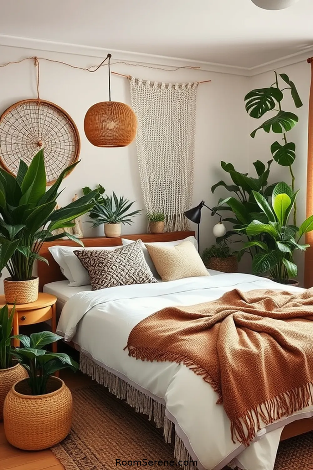 19 Inspiring Ways to Use Natural Fibers in Bedroom Workspace Design 10 Introduce Rattan Accents for a Bohemian Touch for 19 Inspiring Ways to Use Natural Fibers in Bedroom Workspace Design