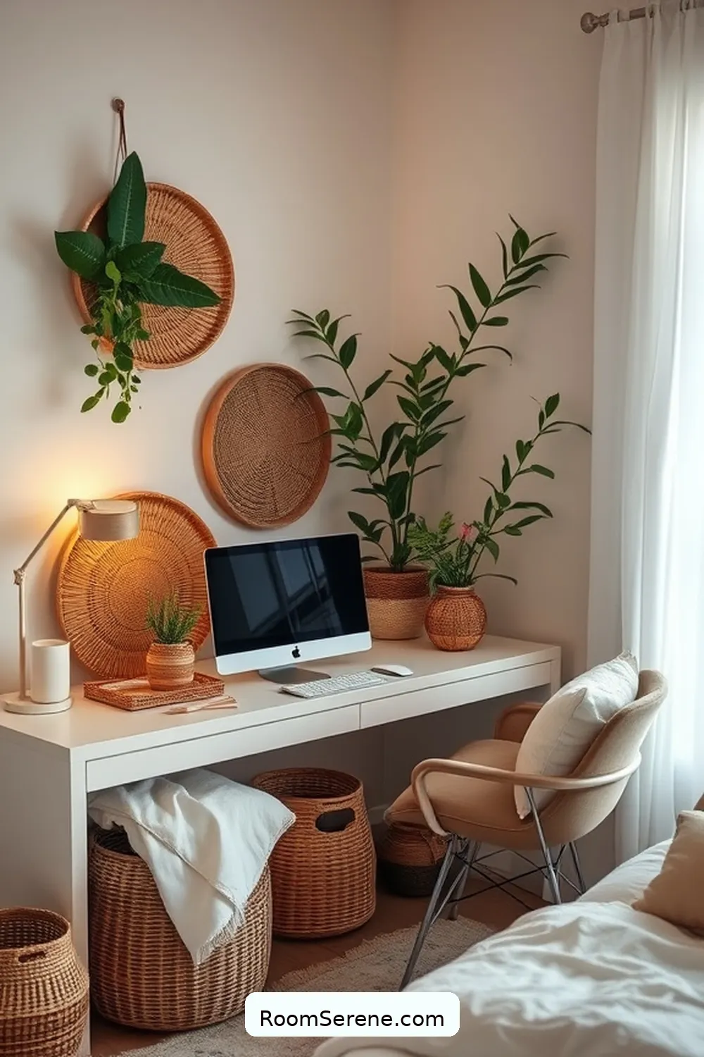 19 Inspiring Ways to Use Natural Fibers in Bedroom Workspace Design 9 Utilize Natural Fiber Baskets for Organization for 19 Inspiring Ways to Use Natural Fibers in Bedroom Workspace Design