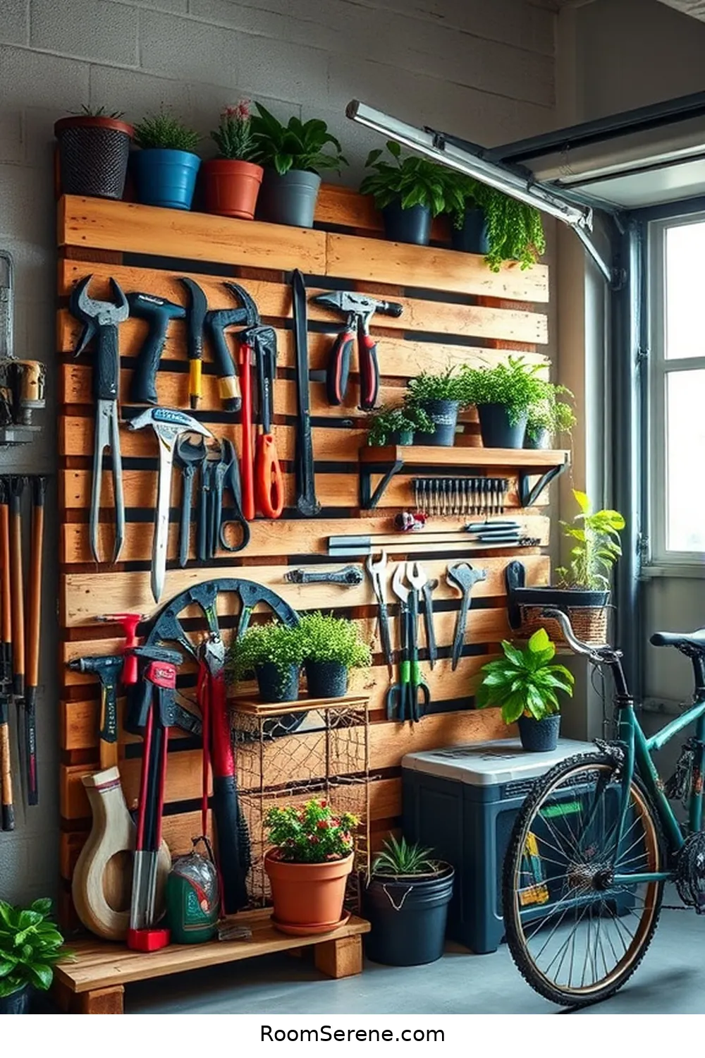 19 Smart Home Features for Your Garage Using Reclaimed Materials 4 Eco-Friendly Wall Storage Made From Reclaimed Pallets for 19 Smart Home Features for Your Garage Using Reclaimed Materials