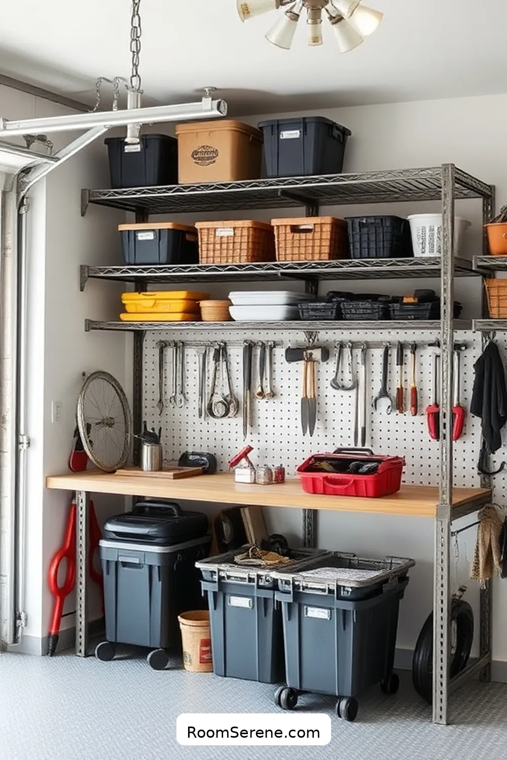 19 Smart Home Features for Your Garage Using Reclaimed Materials 6 Reclaimed Metal Shelving for Smart Organization for 19 Smart Home Features for Your Garage Using Reclaimed Materials