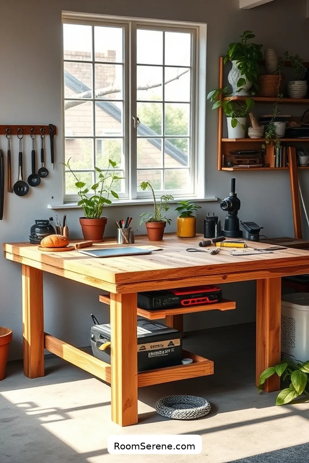19 Smart Home Features for Your Garage Using Reclaimed Materials 15 Smart Workbench With Integrated Power Supply for 19 Smart Home Features for Your Garage Using Reclaimed Materials