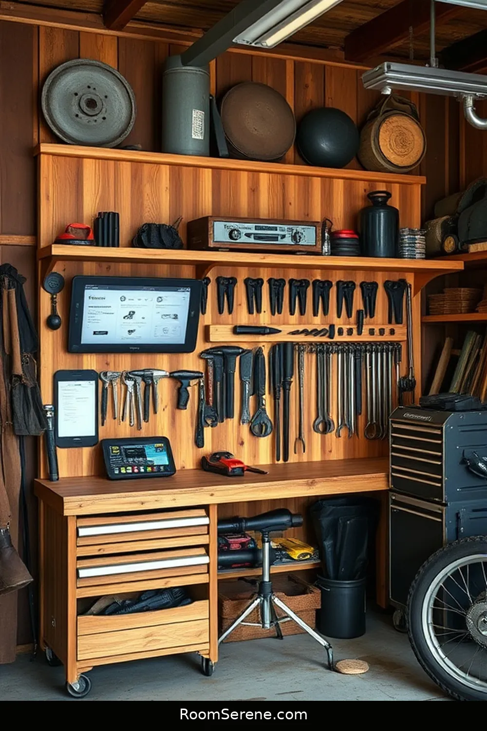 19 Smart Home Features for Your Garage Using Reclaimed Materials 9 Vintage Tool Storage With Smart Inventory Management for 19 Smart Home Features for Your Garage Using Reclaimed Materials