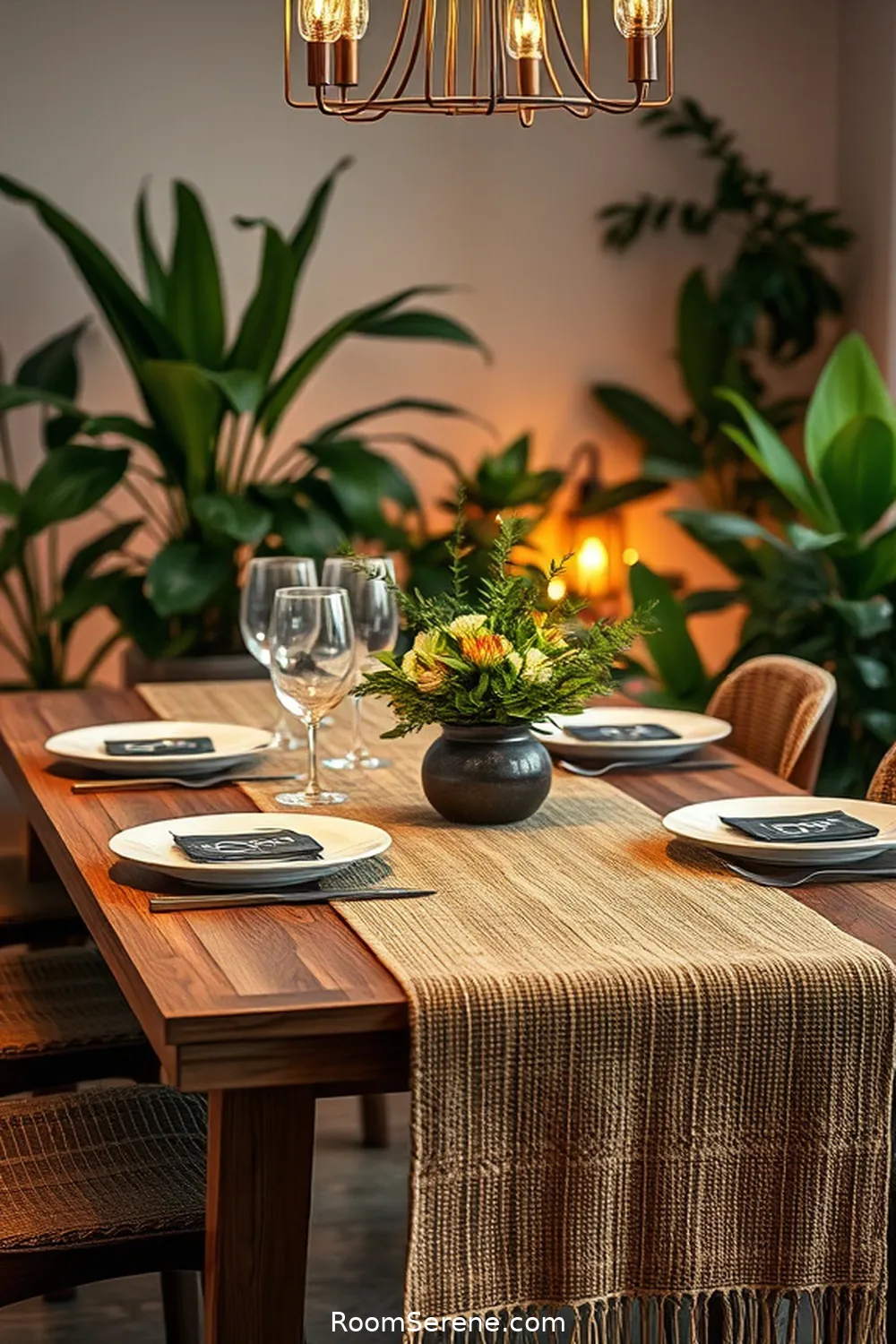 19 Ways to Achieve Comfort and Coziness in Your Dining Room Using Natural Fibers 17 Choosing a Natural Fiber Table Runner for 19 Ways to Achieve Comfort and Coziness in Your Dining Room Using Natural Fibers