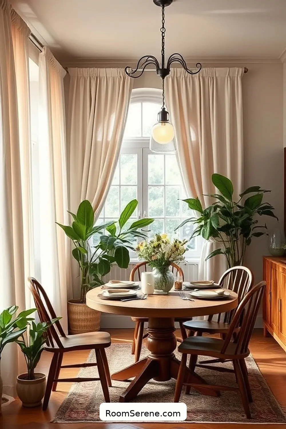 19 Ways to Achieve Comfort and Coziness in Your Dining Room Using Natural Fibers 7 Hanging Cotton Curtains for Warmth for 19 Ways to Achieve Comfort and Coziness in Your Dining Room Using Natural Fibers