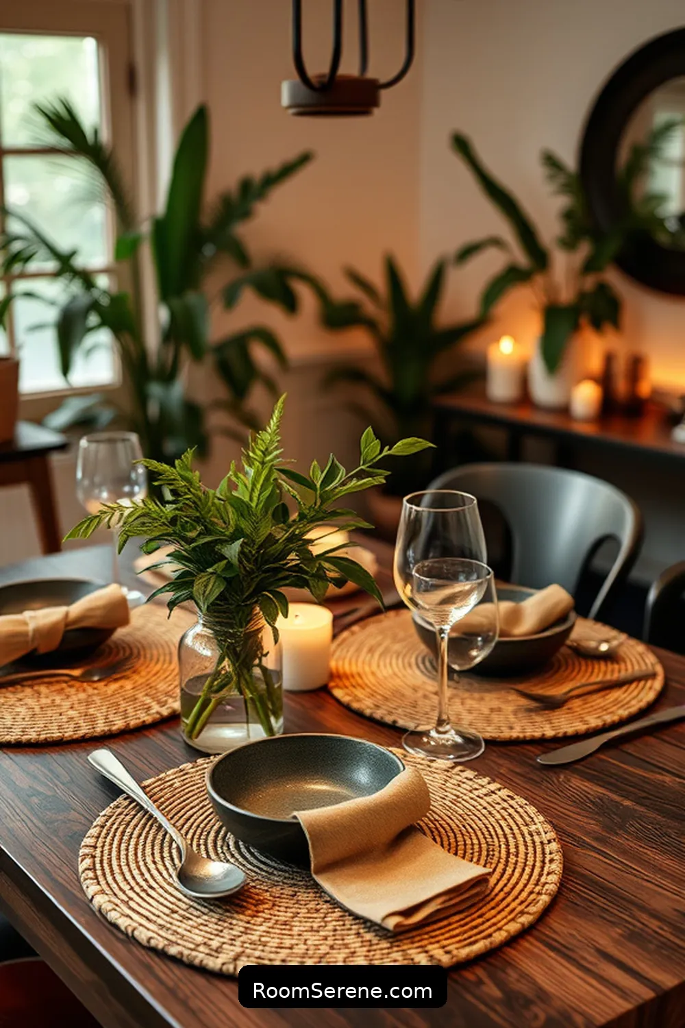 19 Ways to Achieve Comfort and Coziness in Your Dining Room Using Natural Fibers 10 Setting the Table With Natural Fiber Placemats for 19 Ways to Achieve Comfort and Coziness in Your Dining Room Using Natural Fibers