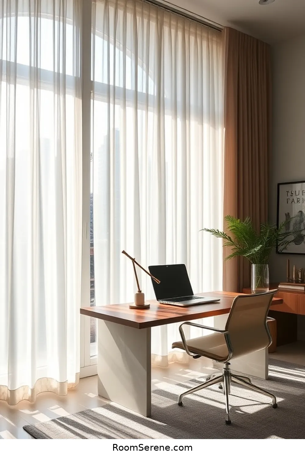 19 Ways to Achieve Comfort and Coziness in Your Home Office Using Glass 13 Glass Window Treatments for Elegance for 19 Ways to Achieve Comfort and Coziness in Your Home Office Using Glass