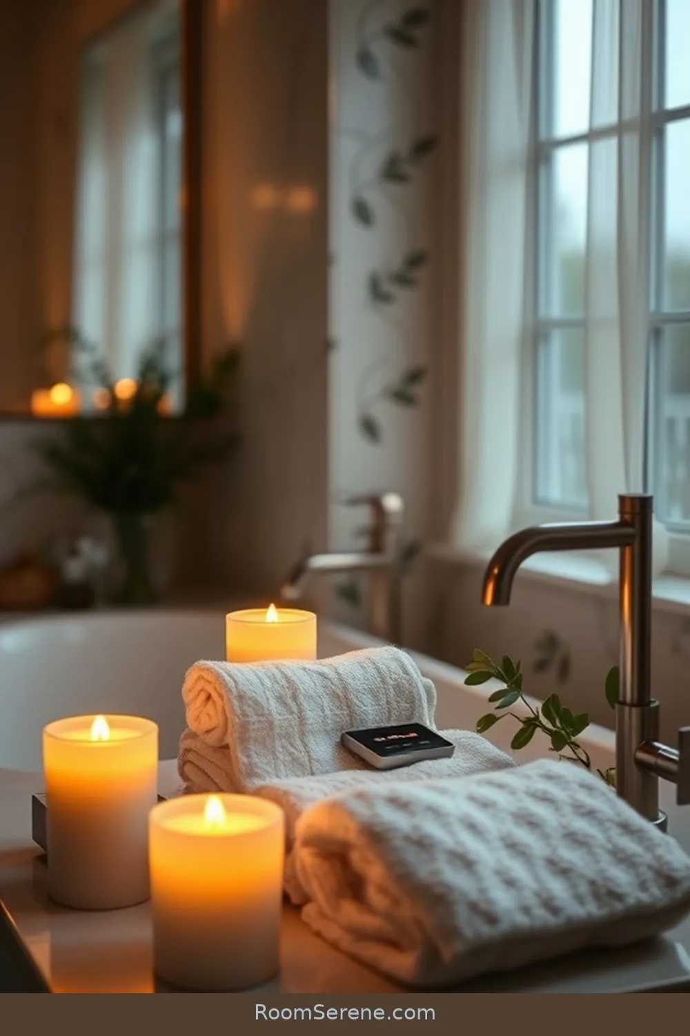 19 Ways to Create Comfort and Coziness in Your Bathroom Using Solar-Powered Lights 5 Add Solar-Powered Candles for Ambiance for 19 Ways to Create Comfort and Coziness in Your Bathroom Using Solar-Powered Lights