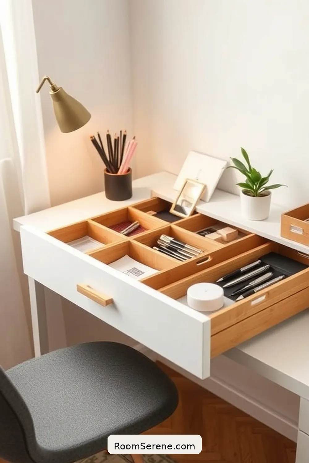 Sustainable Bamboo Drawer Dividers for 20 Creative Ways for Using Bamboo in Multi-Use Home Office Spaces