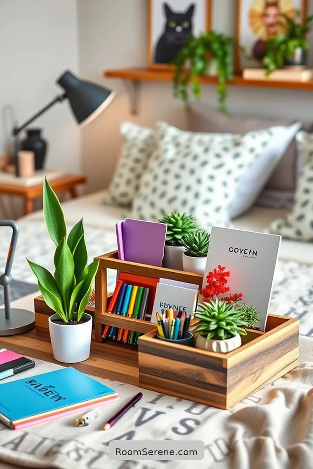 DIY Wood Desk Organizer for 20 Creative Workspace Designs in Your Bedroom Using Recycled Wood