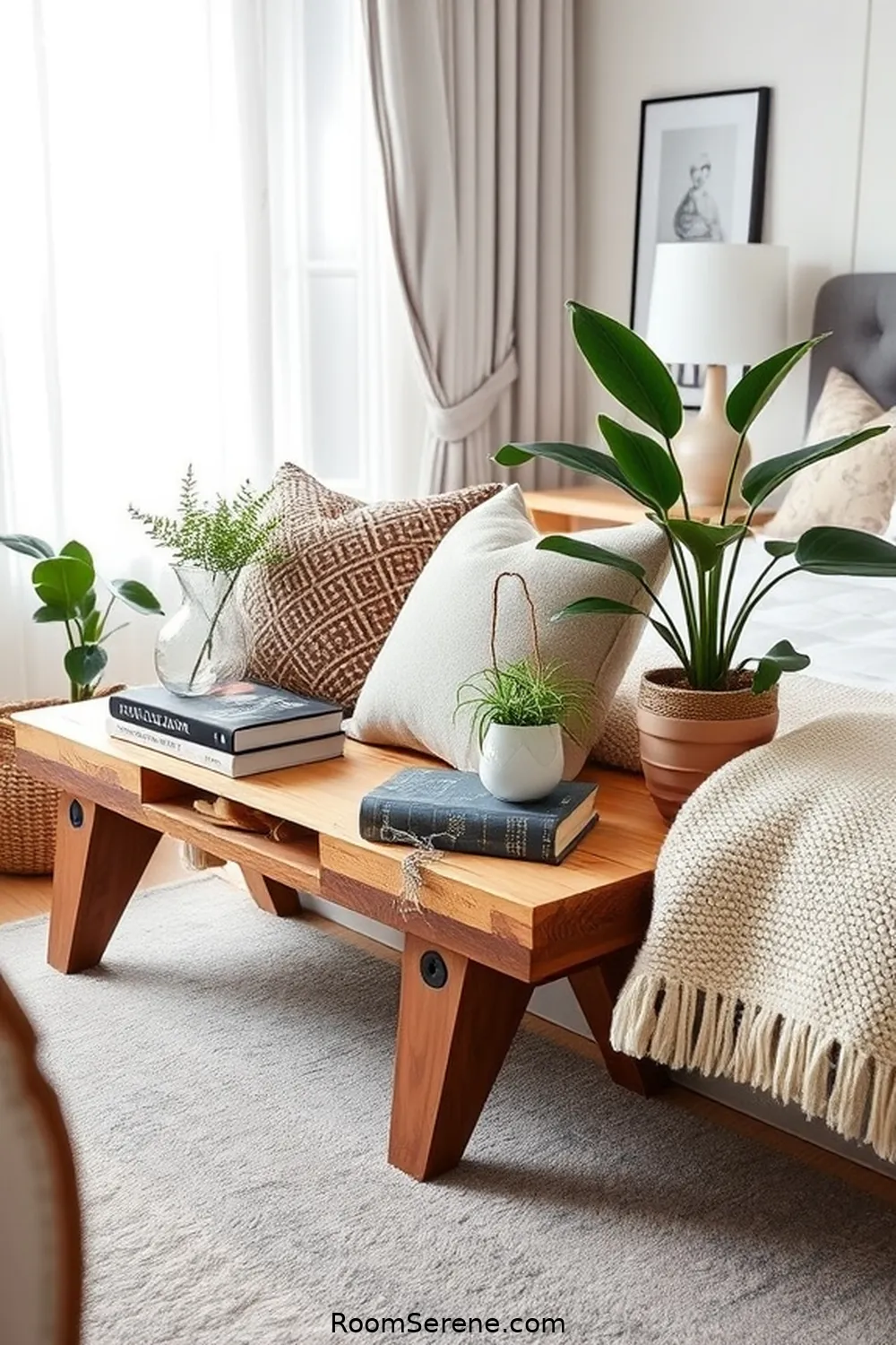 Multi-functional Wood Bench for 20 Creative Workspace Designs in Your Bedroom Using Recycled Wood