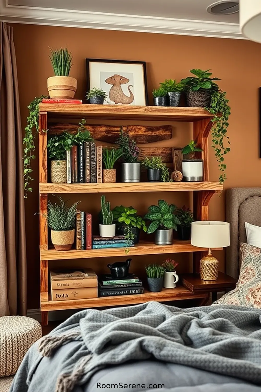 Reclaimed Wood Bookshelf for 20 Creative Workspace Designs in Your Bedroom Using Recycled Wood