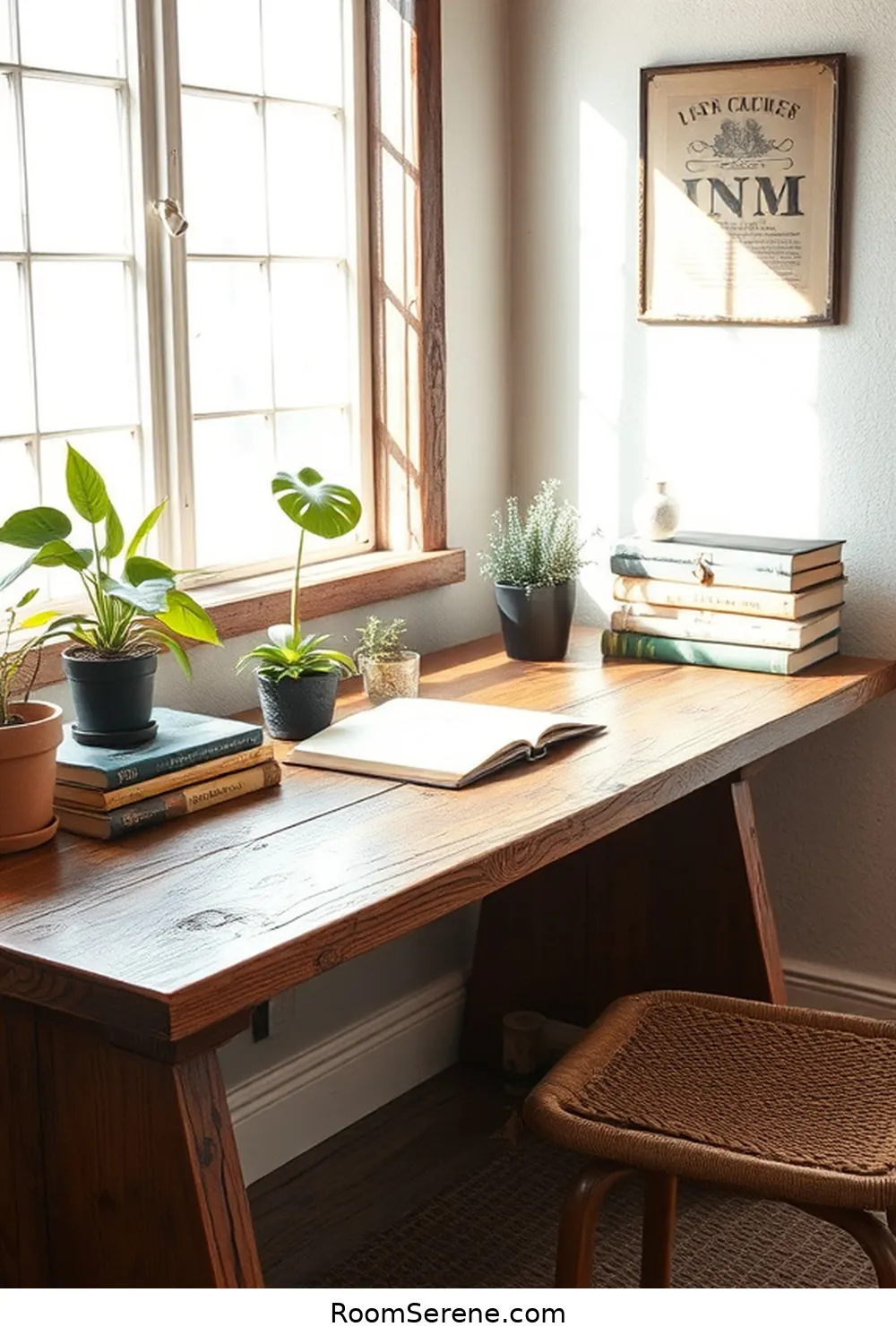 Rustic Reclaimed Wood Desk for 20 Creative Workspace Designs in Your Bedroom Using Recycled Wood