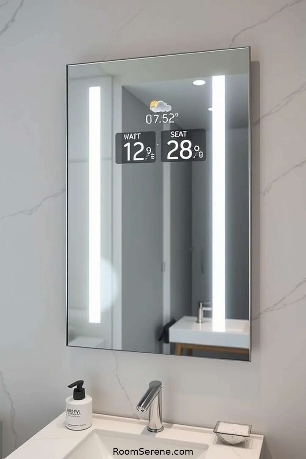 Fog-Free Smart Mirrors With Weather Updates for 20 Innovative Smart Home Features for Your Bathroom Using Glass