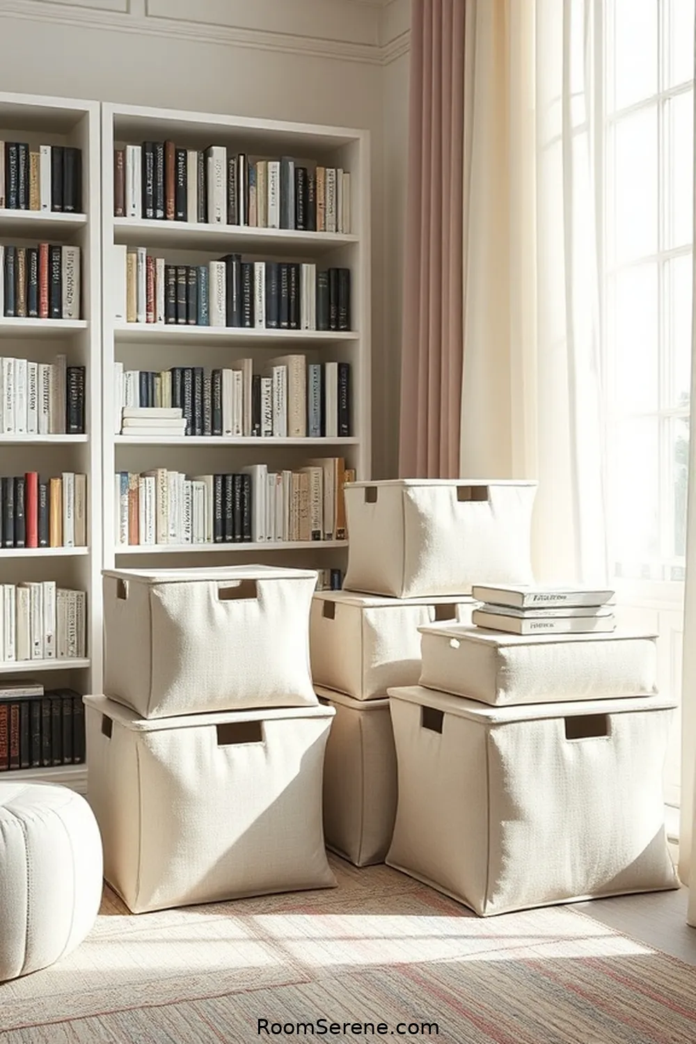 Stackable Organic Cotton Storage Cubes for 20 Innovative Storage Solutions for Libraries Using Organic Cotton