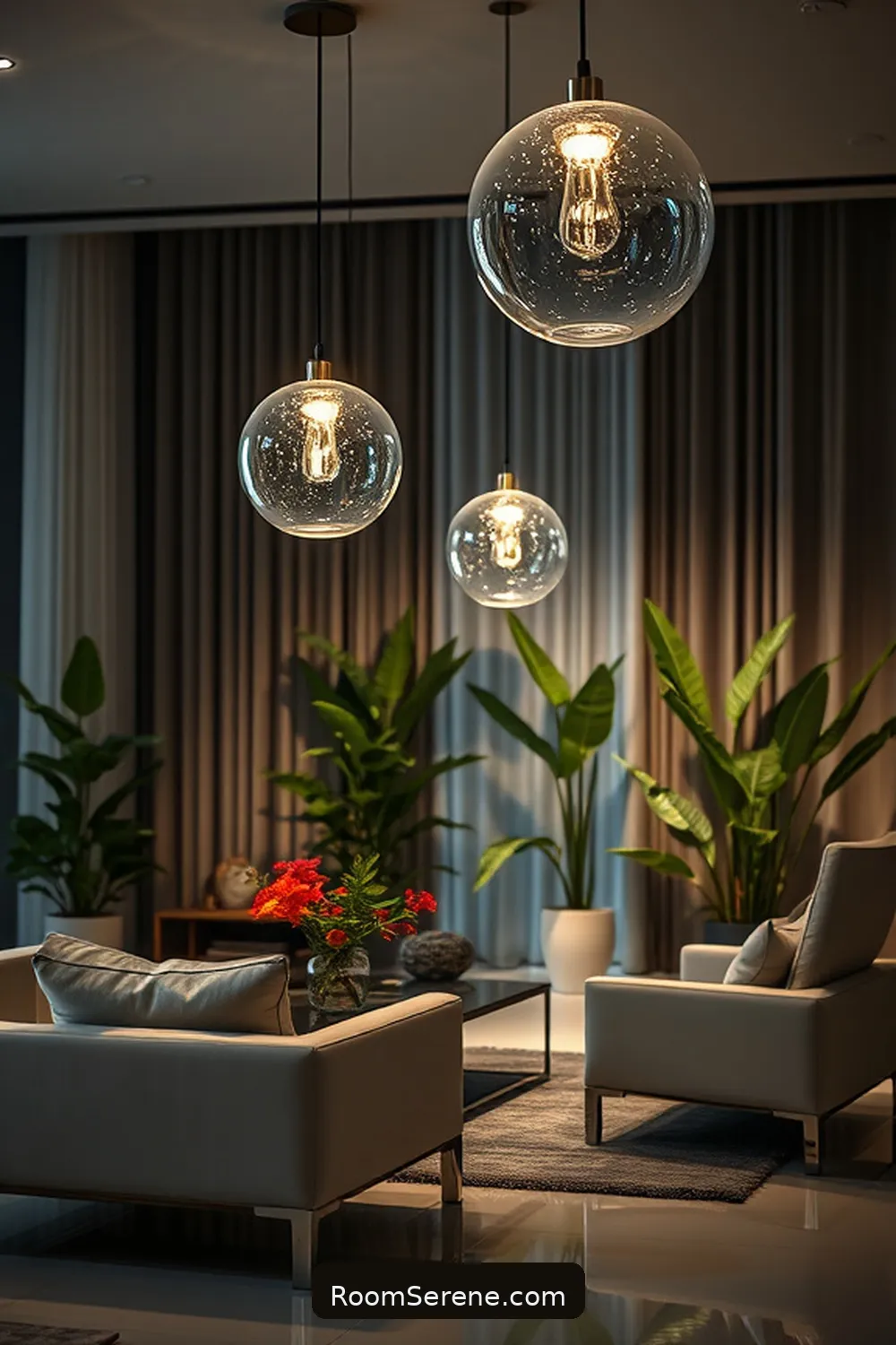 Glass Light Fixtures to Brighten the Space for 20 Inspiring Workspace Design Ideas Using Glass in Your Living Room