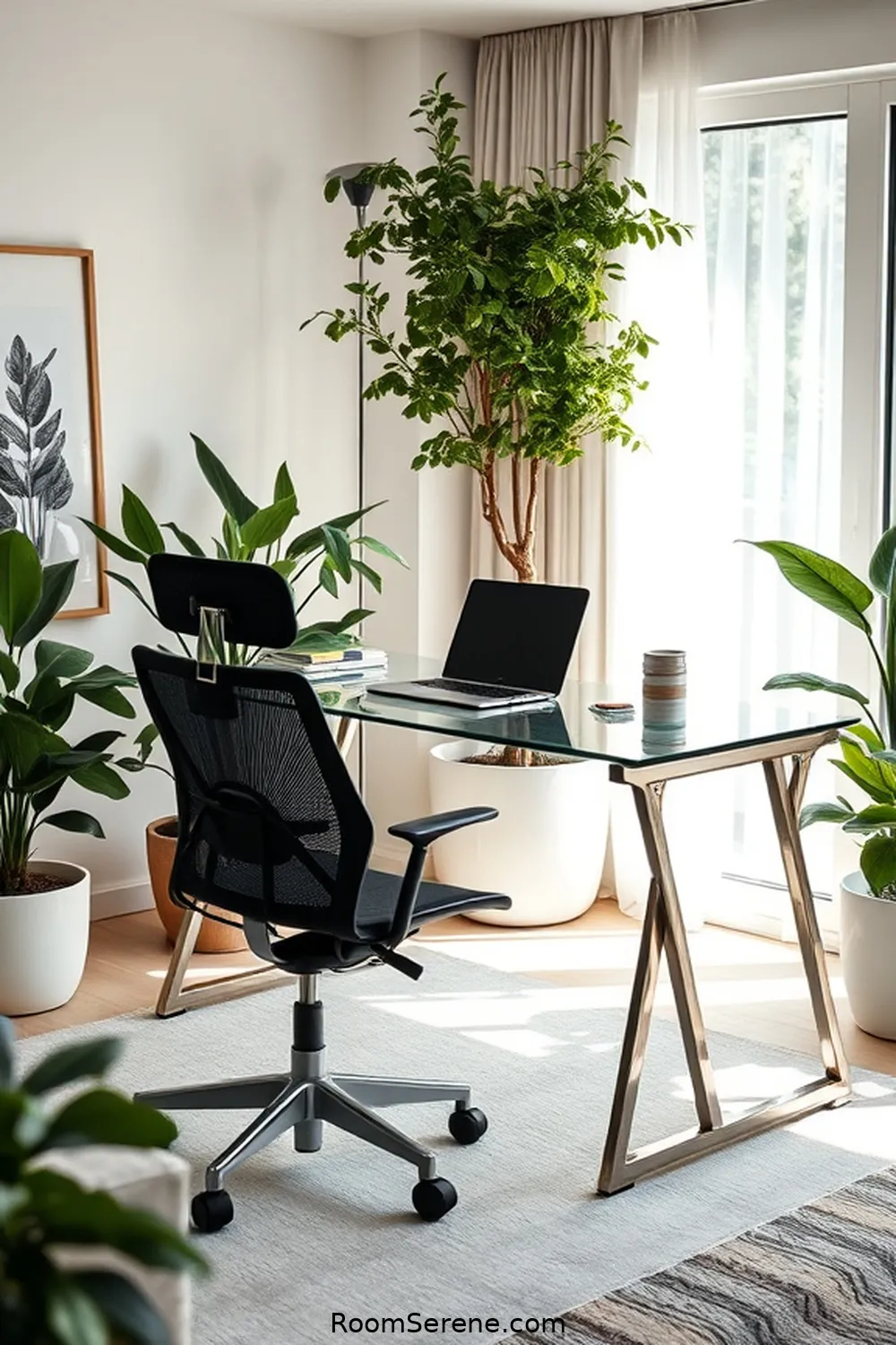 Glass-Top Desks to Maximize Light Flow for 20 Inspiring Workspace Design Ideas Using Glass in Your Living Room