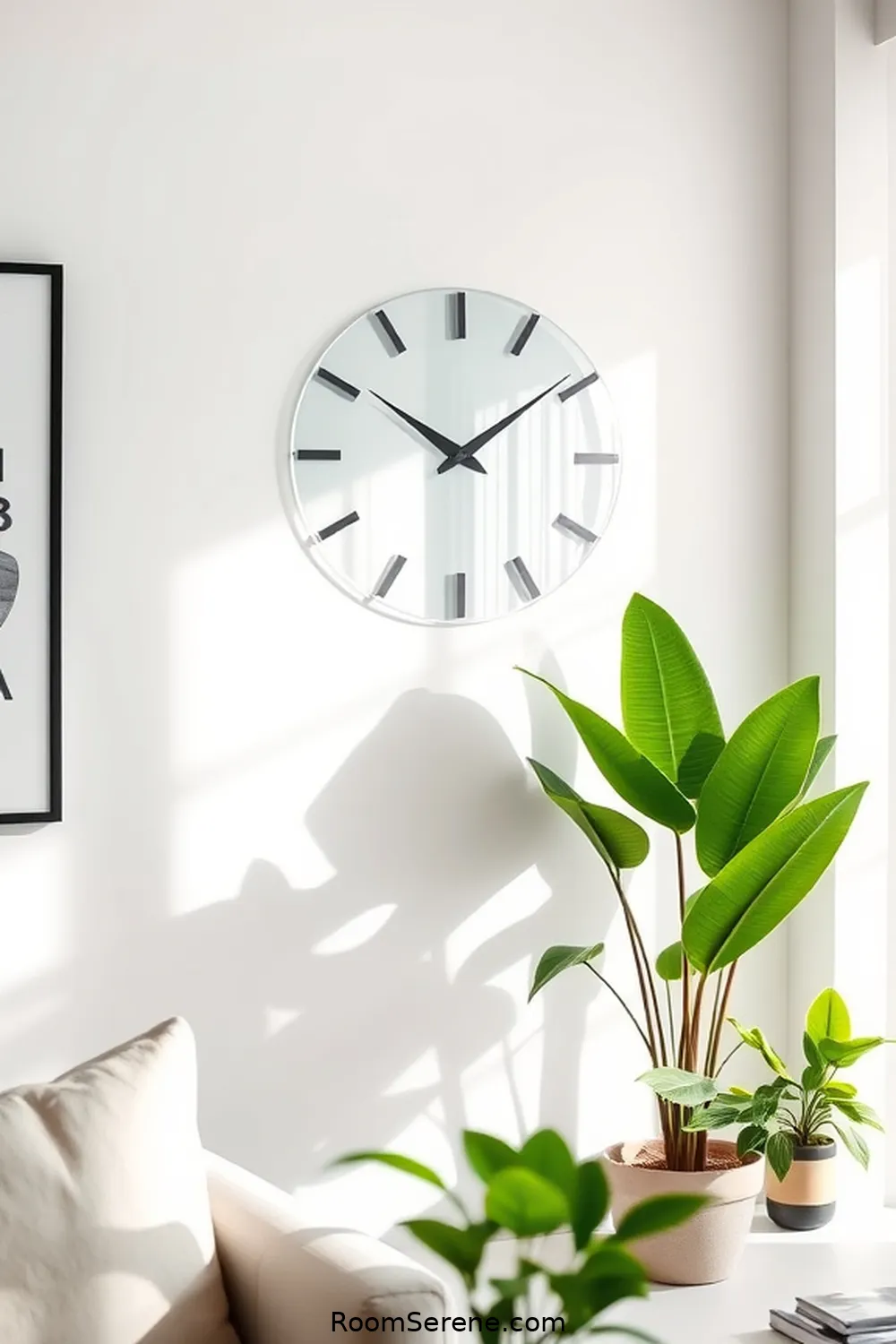 Glass Wall Clocks for a Modern Twist for 20 Inspiring Workspace Design Ideas Using Glass in Your Living Room