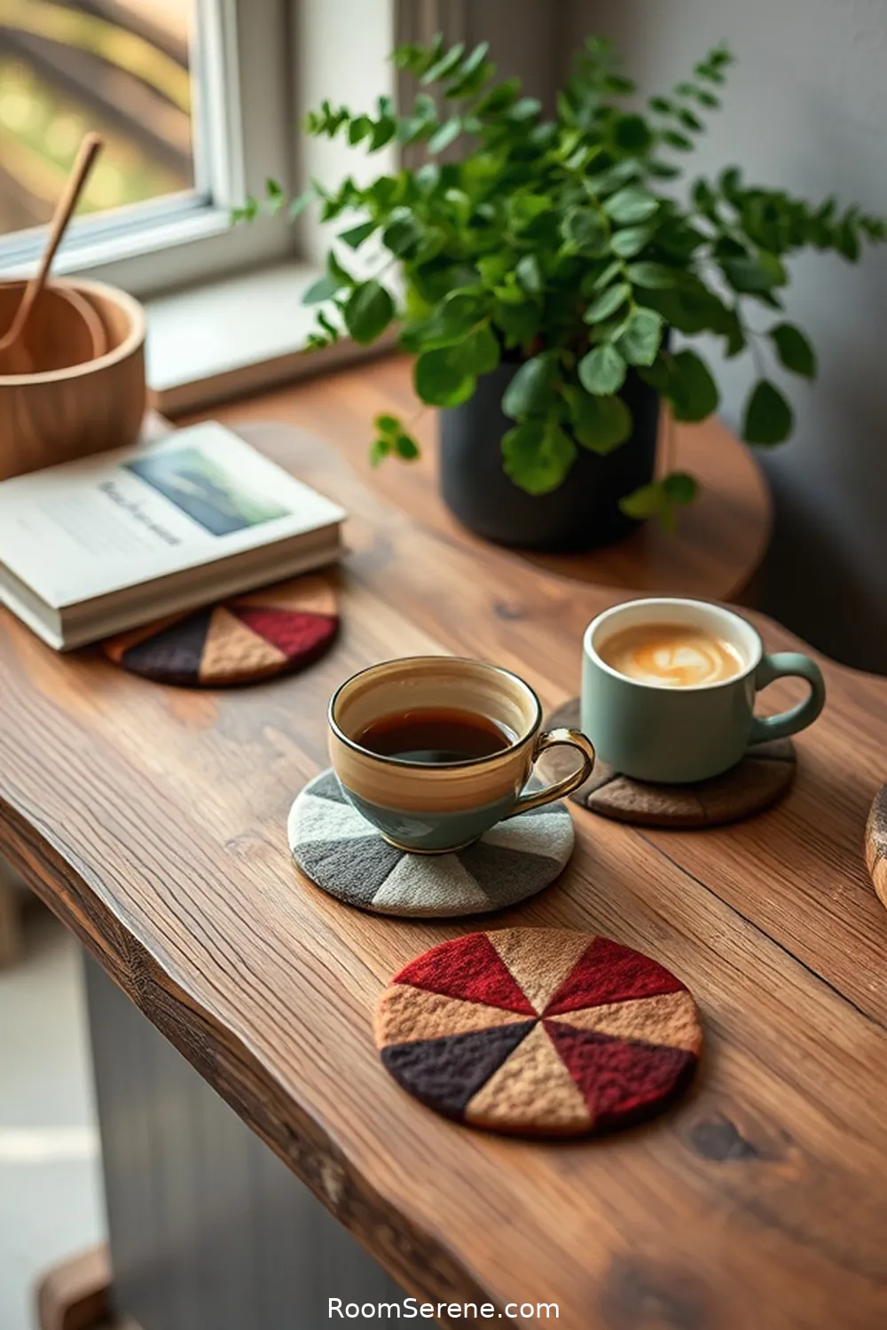 20 Natural Fiber Essentials for Comfort in Your Cozy Home Office 13 Wool Felt Coasters for 20 Natural Fiber Essentials for Comfort in Your Cozy Home Office