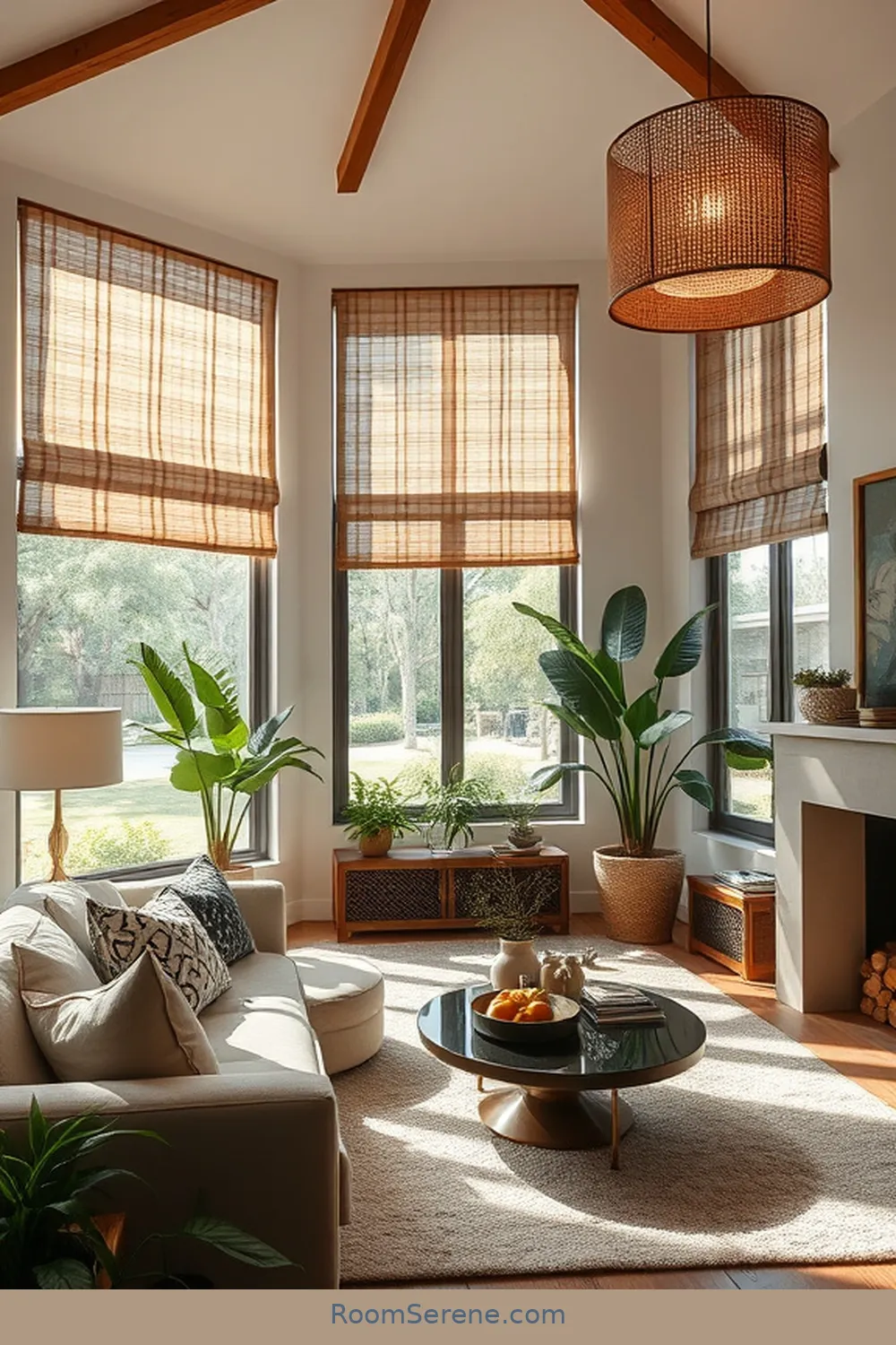 20 Smart Home Features Enhancing Your Living Room Using Natural Fibers 4 Eco-Friendly Smart Lighting With Hemp Shades for 20 Smart Home Features Enhancing Your Living Room Using Natural Fibers