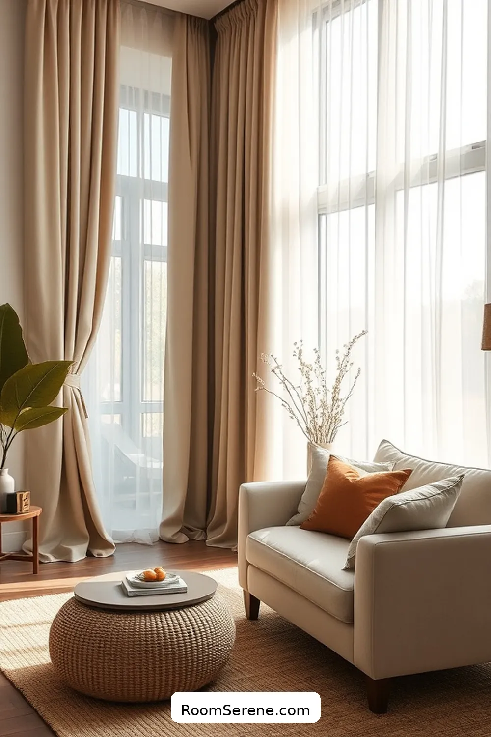 20 Smart Home Features Enhancing Your Living Room Using Natural Fibers 2 Smart Curtains Made From Organic Cotton for 20 Smart Home Features Enhancing Your Living Room Using Natural Fibers
