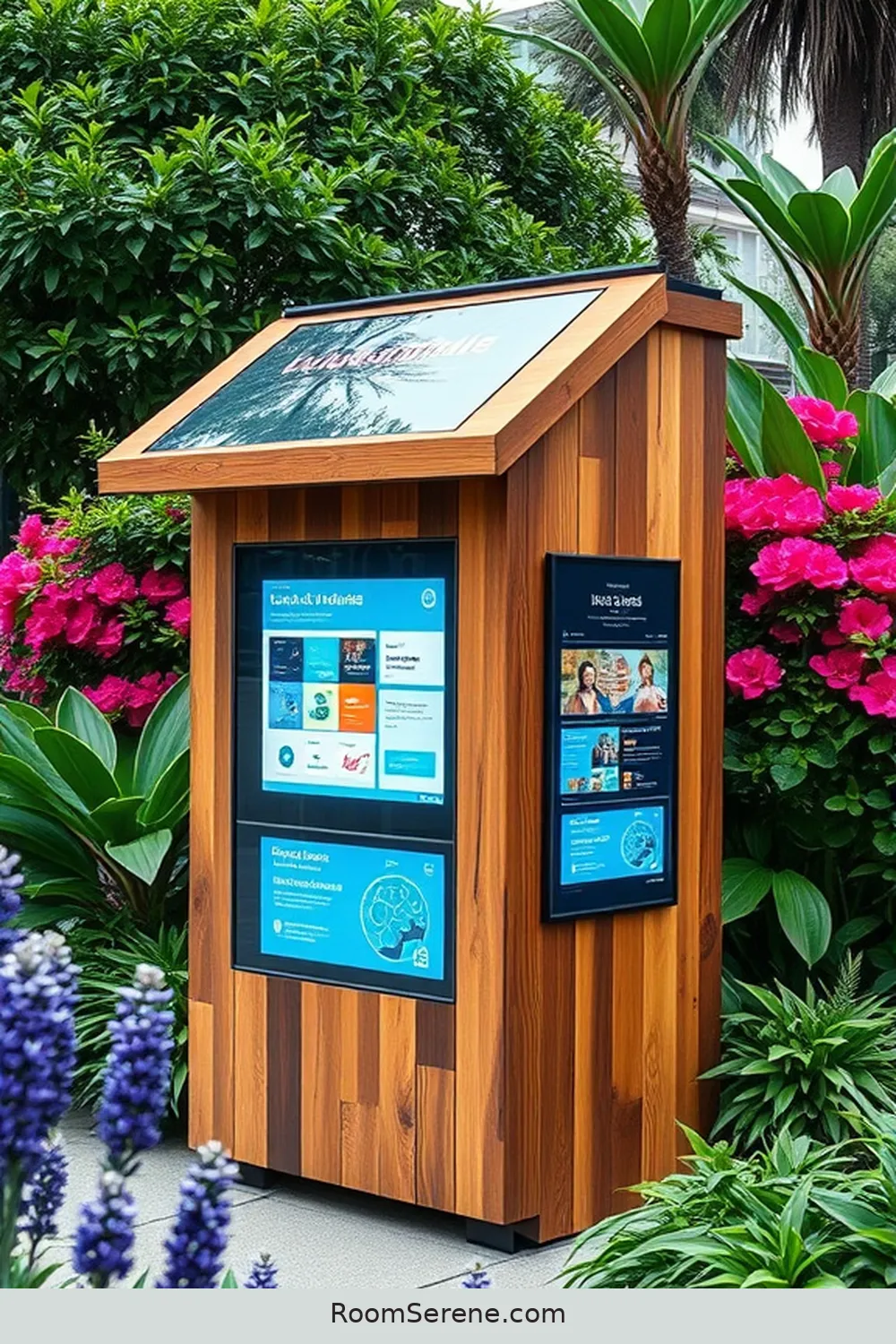 20 Smart Home Features for Libraries Using Recycled Wood 4 Interactive Digital Information Kiosks for 20 Smart Home Features for Libraries Using Recycled Wood